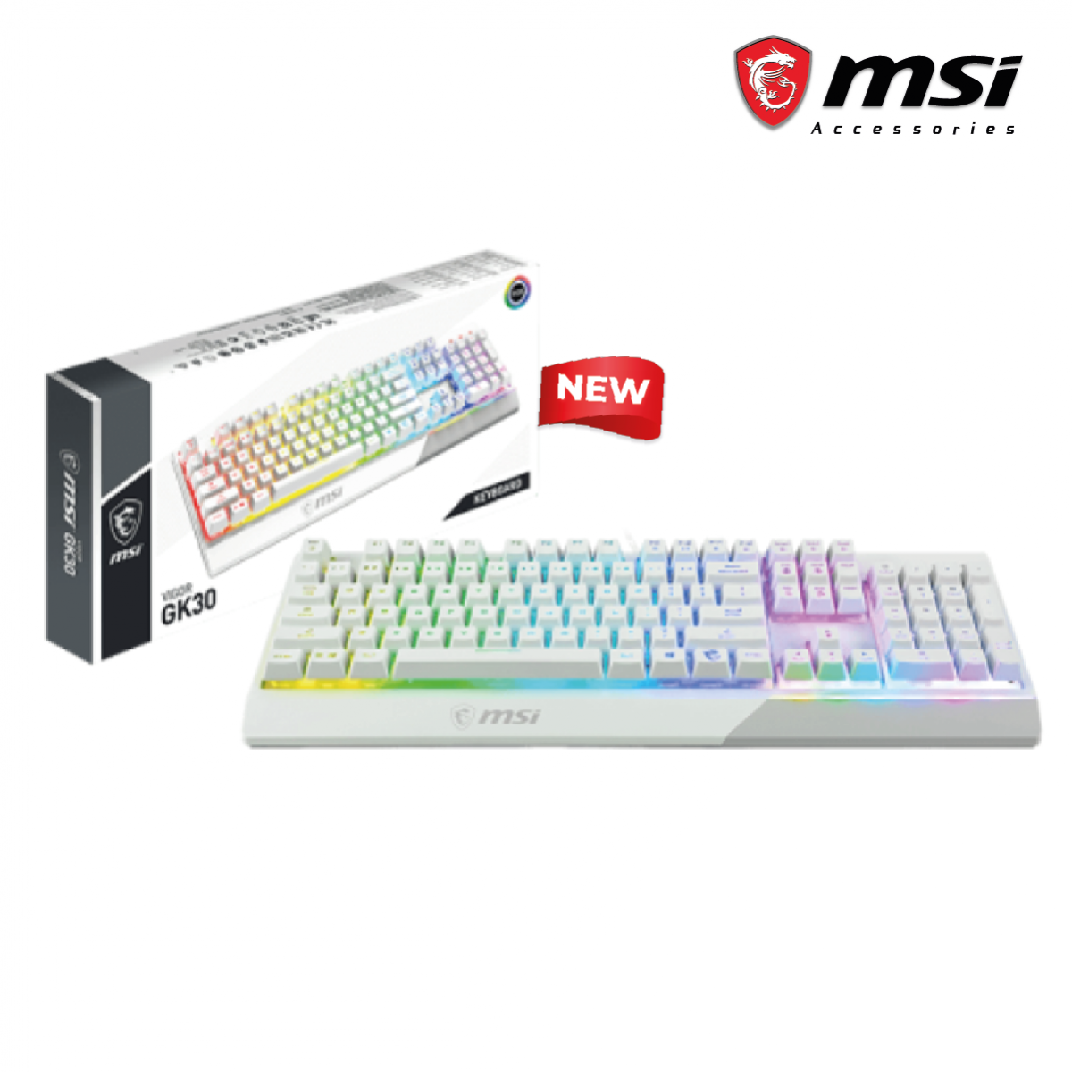 MSI Vigor GK30 RGB 6-Zone RGB Lighting Gaming Keyboard MSI Vigor GK30 RGB 6-Zone RGB Lighting Gaming Keyboard